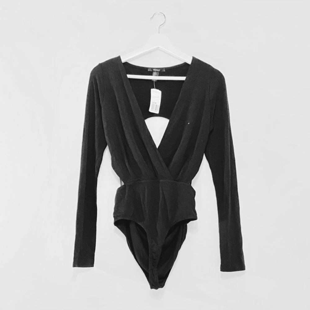 Forever 21 black long sleeve bodysuit